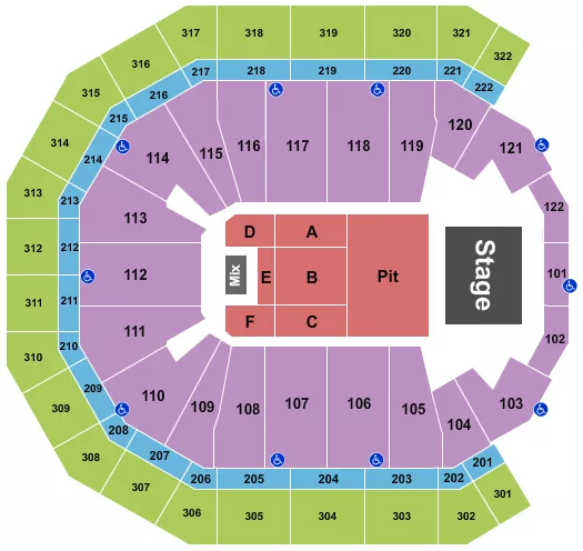 seating chart for Pinnacle Bank Arena - Endstage GA Pit 2 - eventticketscenter.com