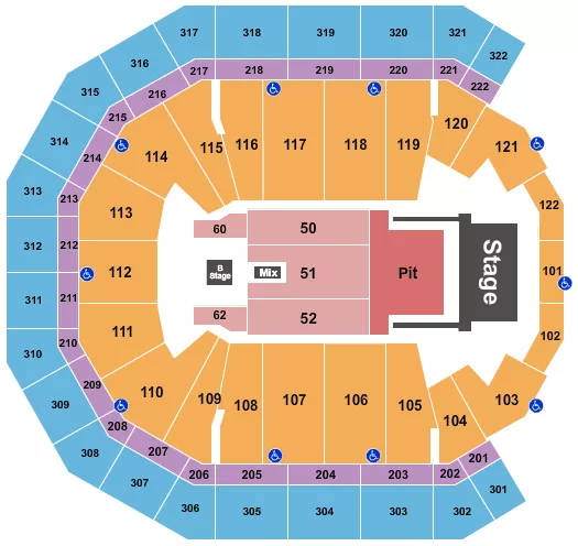 seating chart for Pinnacle Bank Arena - Greta Van Fleet - eventticketscenter.com