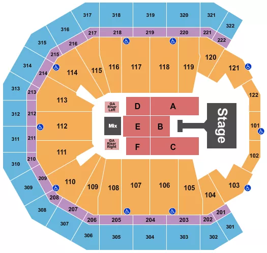 seating chart for Pinnacle Bank Arena - Jonas Brothers - eventticketscenter.com