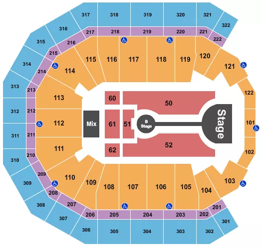seating chart for Pinnacle Bank Arena - Lauren Daigle - eventticketscenter.com