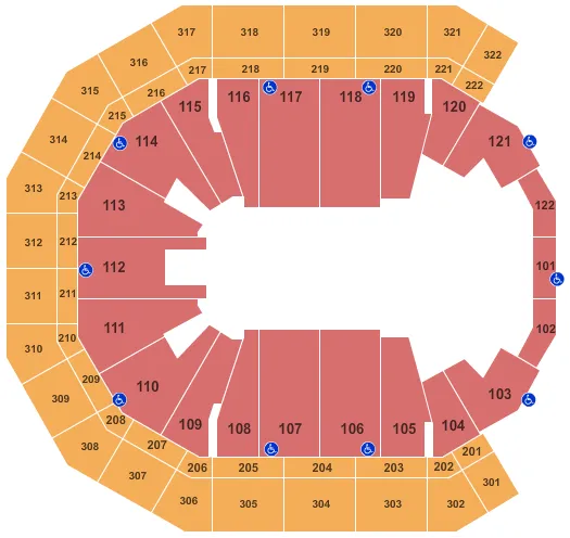 seating chart for Pinnacle Bank Arena - Open Floor - eventticketscenter.com