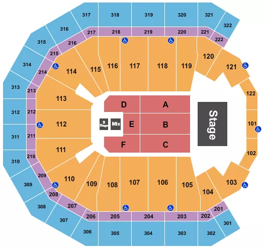 seating chart for Pinnacle Bank Arena - Pentatonix - eventticketscenter.com