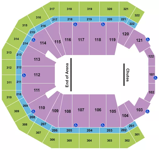 seating chart for Pinnacle Bank Arena - Rodeo 2 - eventticketscenter.com