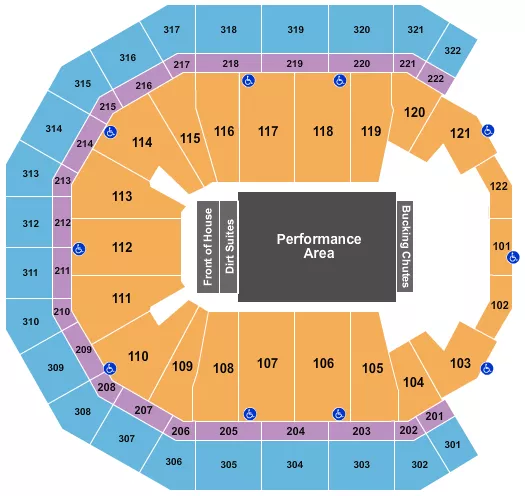 seating chart for Pinnacle Bank Arena - Rodeo 2 - eventticketscenter.com