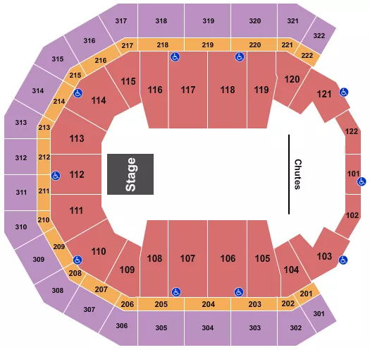 seating chart for Pinnacle Bank Arena - Rodeo - eventticketscenter.com