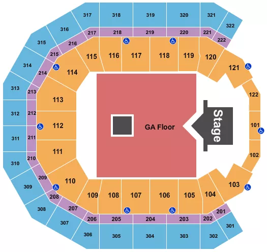 seating chart for Pinnacle Bank Arena - Suicideboys - eventticketscenter.com