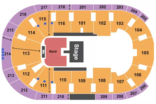 seating chart for Place Bell - Alan Cave - eventticketscenter.com