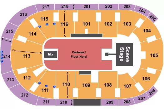 seating chart for Place Bell - Dave Gaudet - eventticketscenter.com