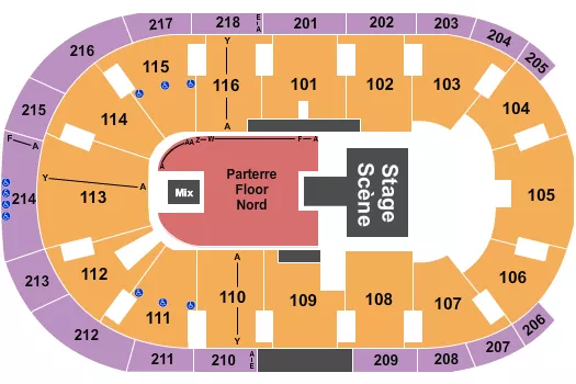 seating chart for Place Bell - Davido - eventticketscenter.com