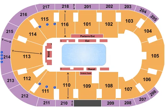 seating chart for Place Bell - Disney On Ice - Frozen - eventticketscenter.com