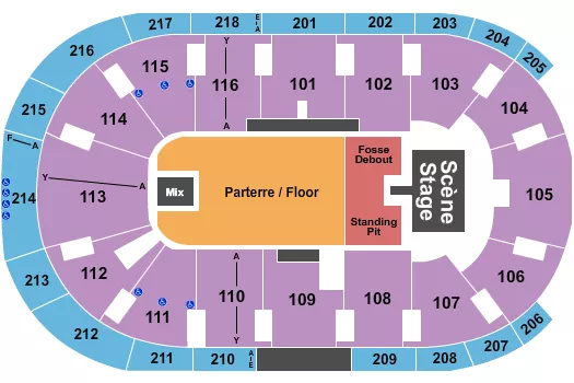 seating chart for Place Bell - Endstage Pit 2 - eventticketscenter.com