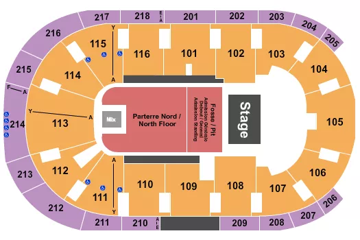 seating chart for Place Bell - Endstage Pit 3 - eventticketscenter.com
