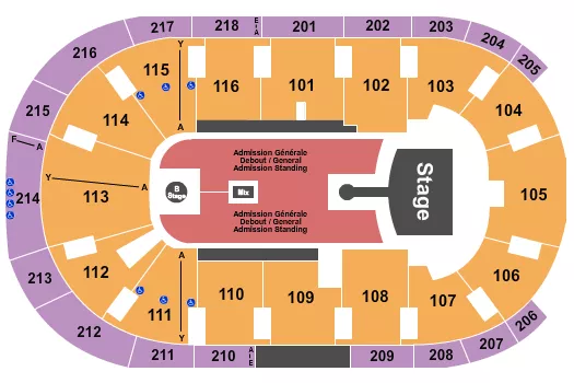 seating chart for Place Bell - Greta Van Fleet - eventticketscenter.com