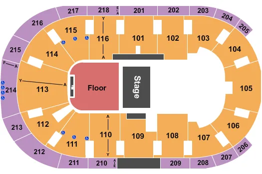 seating chart for Place Bell - Half House - eventticketscenter.com