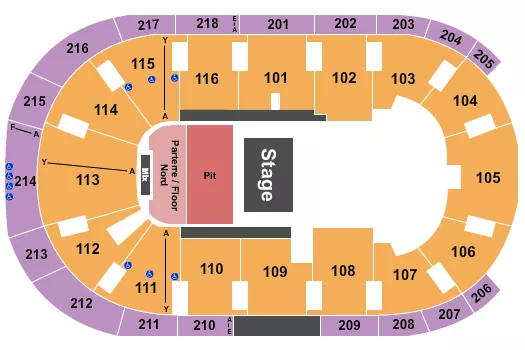 seating chart for Place Bell - Halfhouse GA Pit 2 - eventticketscenter.com