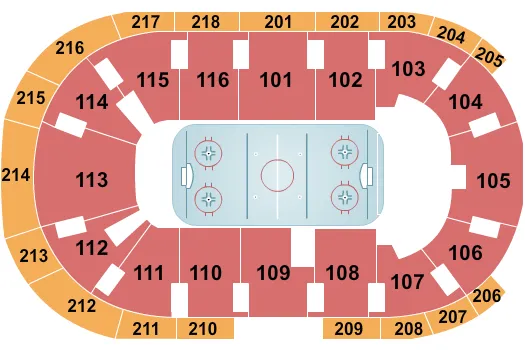 seating chart for Place Bell - Hockey - eventticketscenter.com