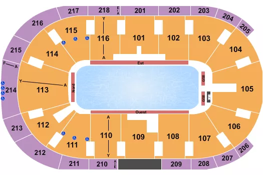 seating chart for Place Bell - Stars On Ice 2 - eventticketscenter.com