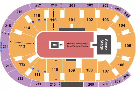 seating chart for Place Bell - Sum 41 - eventticketscenter.com