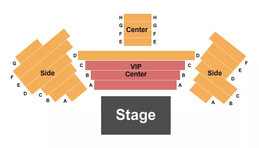 seating chart for V2 V Theater Upstairs Showroom - Planet Hollywood Resort & Casino - Endstage VIP 2 - eventticketscenter.com