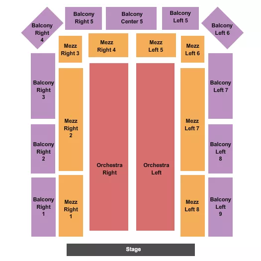 seating chart for Plymouth Memorial Hall - Endstage 3 - eventticketscenter.com