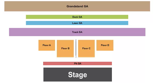 seating chart for Plymouth Motor Speedway - Endstage Pit & Grandstand GA - eventticketscenter.com