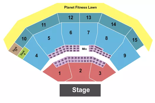 seating chart for Truliant Amphitheater - Endstage No RSVD Lawn - eventticketscenter.com