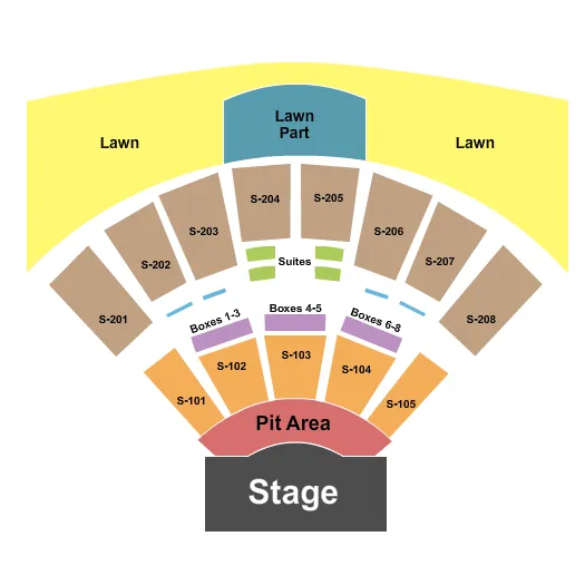 seating chart for Poconos Park - PA - End Stage - eventticketscenter.com