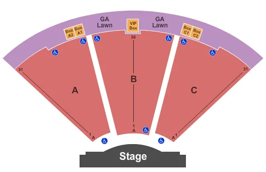 seating chart for Pompano Beach Amphitheatre - End Stage - eventticketscenter.com