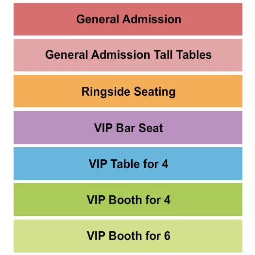 seating chart for Ponderosa Lounge & Grill - Midget Wrestling - eventticketscenter.com