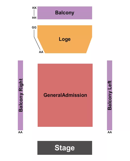 seating chart for Ponte Vedra Concert Hall - Endstage GA Floor - eventticketscenter.com