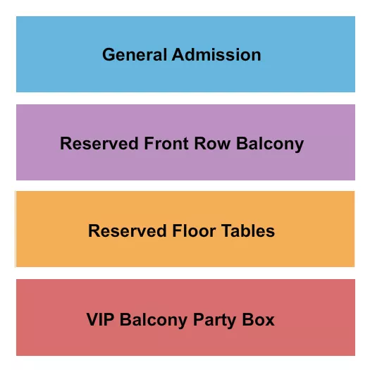 seating chart for Pop's Nightclub and Concert Venue - GA-Balc-Tbl-VIP - eventticketscenter.com