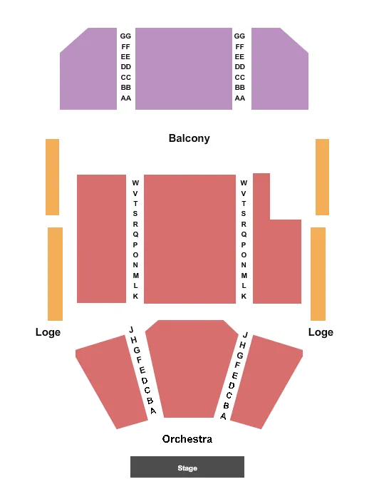 seating chart for The Port Theatre - End Stage - eventticketscenter.com
