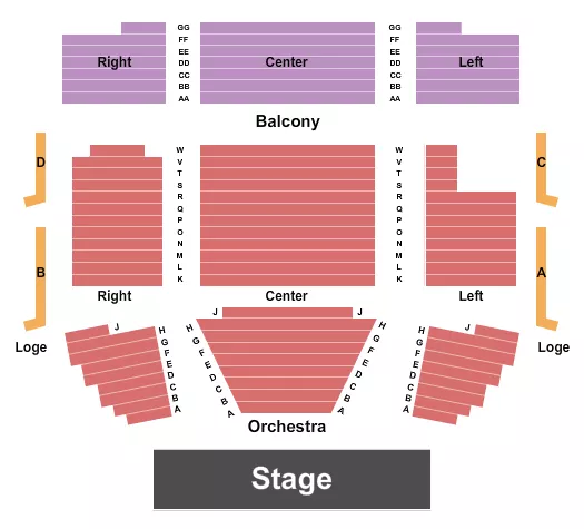 seating chart for The Port Theatre - Endstage 3 - eventticketscenter.com