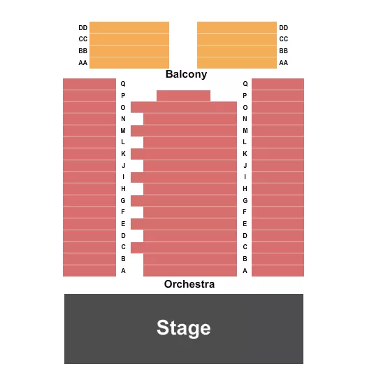 seating chart for Port Tobacco Players Theater - Endstage - eventticketscenter.com