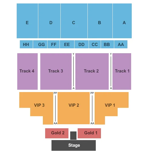 seating chart for Porter Center at Brevard College - End Stage - eventticketscenter.com