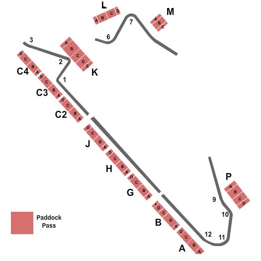 seating chart for Portland International Raceway - End Stage - eventticketscenter.com