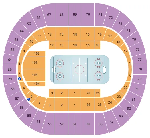 seating chart for Portland Veterans Memorial Coliseum - Hockey - eventticketscenter.com