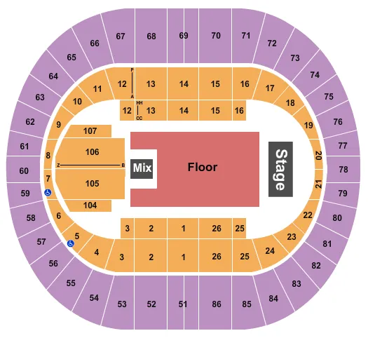 seating chart for Portland Veterans Memorial Coliseum - Jeff Dunham - eventticketscenter.com