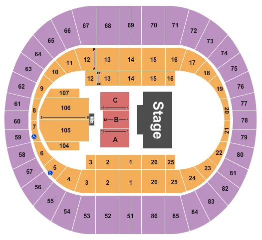 seating chart for Portland Veterans Memorial Coliseum - Paw Patrol - eventticketscenter.com