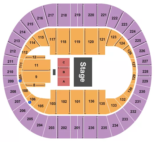seating chart for Portland Veterans Memorial Coliseum - Quarter House - eventticketscenter.com