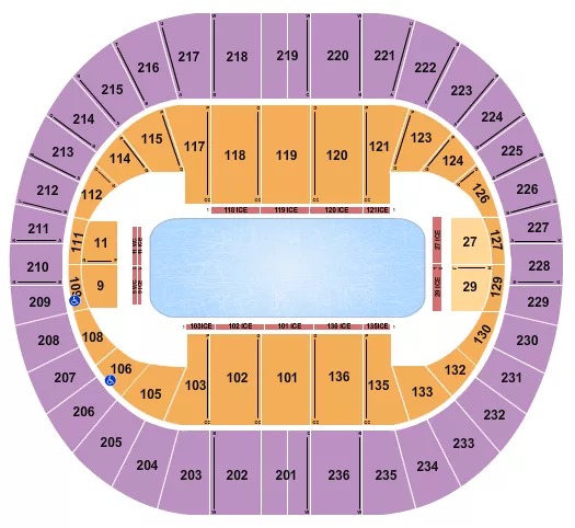 seating chart for Portland Veterans Memorial Coliseum - Stars On Ice - eventticketscenter.com