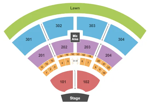 End Stage Seating Map