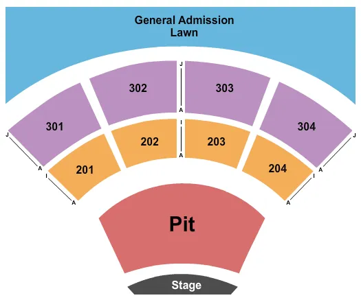 seating chart for Portneuf Health Trust Amphitheatre - Endstage Pit 2 - eventticketscenter.com