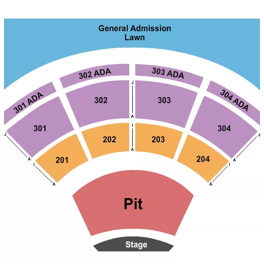 seating chart for Portneuf Health Trust Amphitheatre - Endstage Pit 2 - eventticketscenter.com