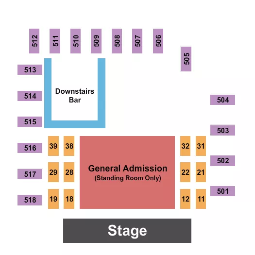 seating chart for Potosi Live - GA/Floor/Balcony 2 - eventticketscenter.com