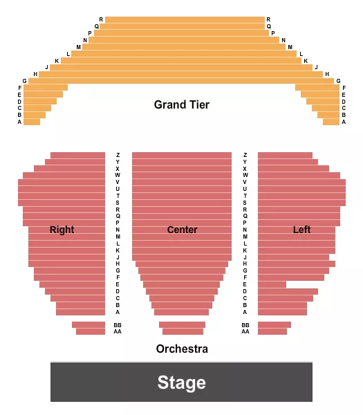 seating chart for Potter Center - Endstage - eventticketscenter.com
