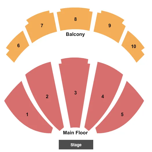 seating chart for Power Center For The Performing Arts - University Of Michigan - End Stage - eventticketscenter.com