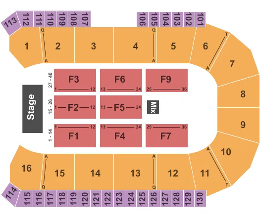 seating chart for CAA Centre - Endstage - eventticketscenter.com