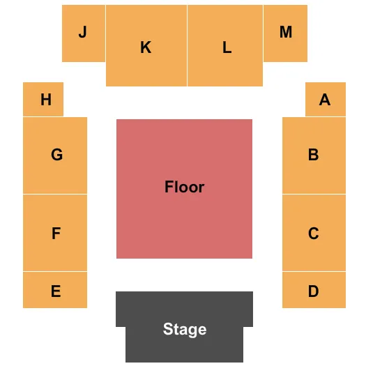 seating chart for Prairie Knights Casino - End Stage - eventticketscenter.com
