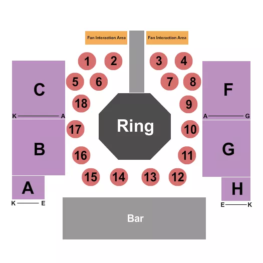 seating chart for Prairie Knights Casino - MMA - eventticketscenter.com